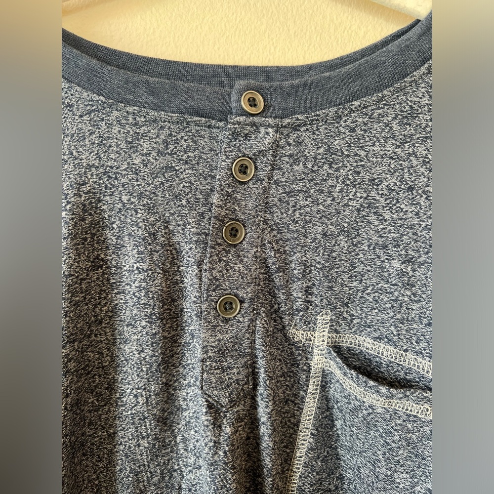Native Code long sleeve shirt men’s XL V-neck navy blue fall lightweight new - Picture 8 of 10
